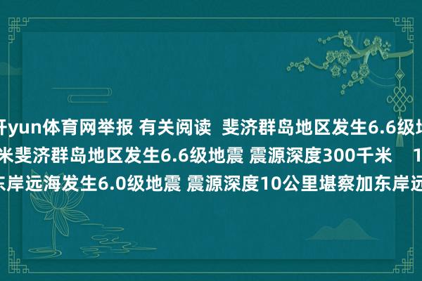 开yun体育网举报 有关阅读  斐济群岛地区发生6.6级地震 震源深度300千米斐济群岛地区发生6.6级地震 震源深度300千米    17  07-25 08:14     堪察加东岸远海发生6.0级地震 震源深度10公里堪察加东岸远海发生6.0级地震 震源深度10公里    0  07-25 07:37     堪察加东岸远海发生7.2级地震堪察加东岸远海发生7.2级地震    0  07-2