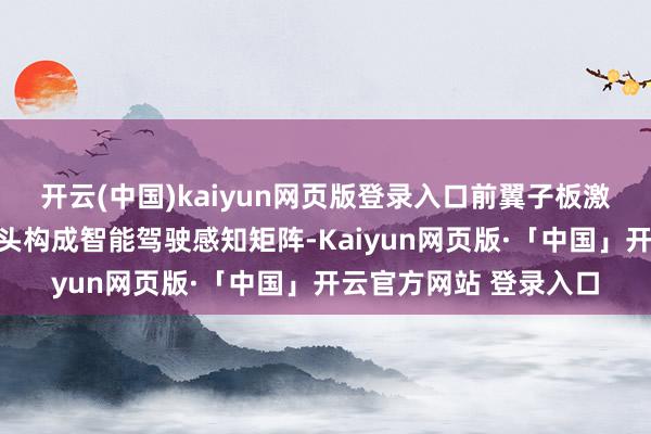 开云(中国)kaiyun网页版登录入口前翼子板激光雷达与后视镜录像头构成智能驾驶感知矩阵-Kaiyun网页版·「中国」开云官方网站 登录入口