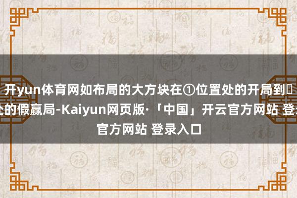 开yun体育网如布局的大方块在①位置处的开局到⑭位置处的假赢局-Kaiyun网页版·「中国」开云官方网站 登录入口