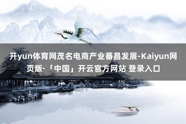 开yun体育网茂名电商产业蕃昌发展-Kaiyun网页版·「中国」开云官方网站 登录入口