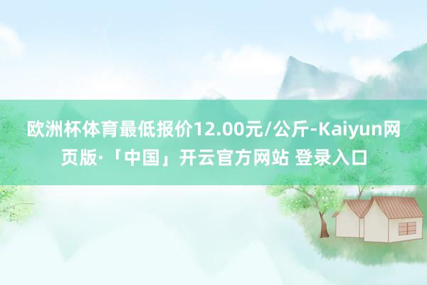 欧洲杯体育最低报价12.00元/公斤-Kaiyun网页版·「中国」开云官方网站 登录入口